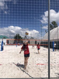 azioni di gioco durante i campionati studenteschi di beach volley 